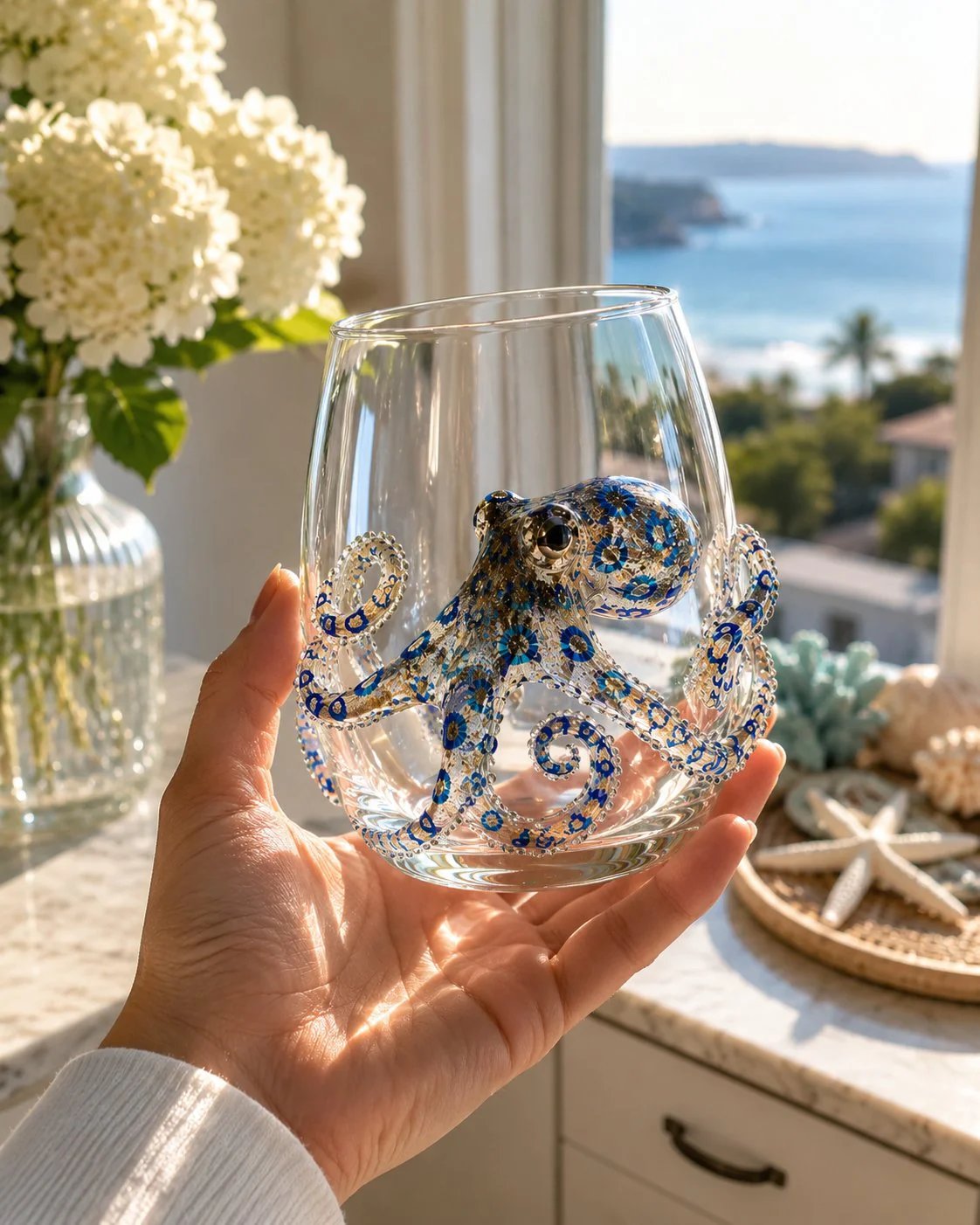 🐙 Last Day 50% OFF🎁 | Bring the Ocean to Every Sip with Stunning 3D Artisan Glassware 🌊