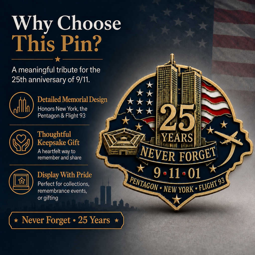 Pentagon • Flight 93" 25th Anniversary Remembrance Pin
