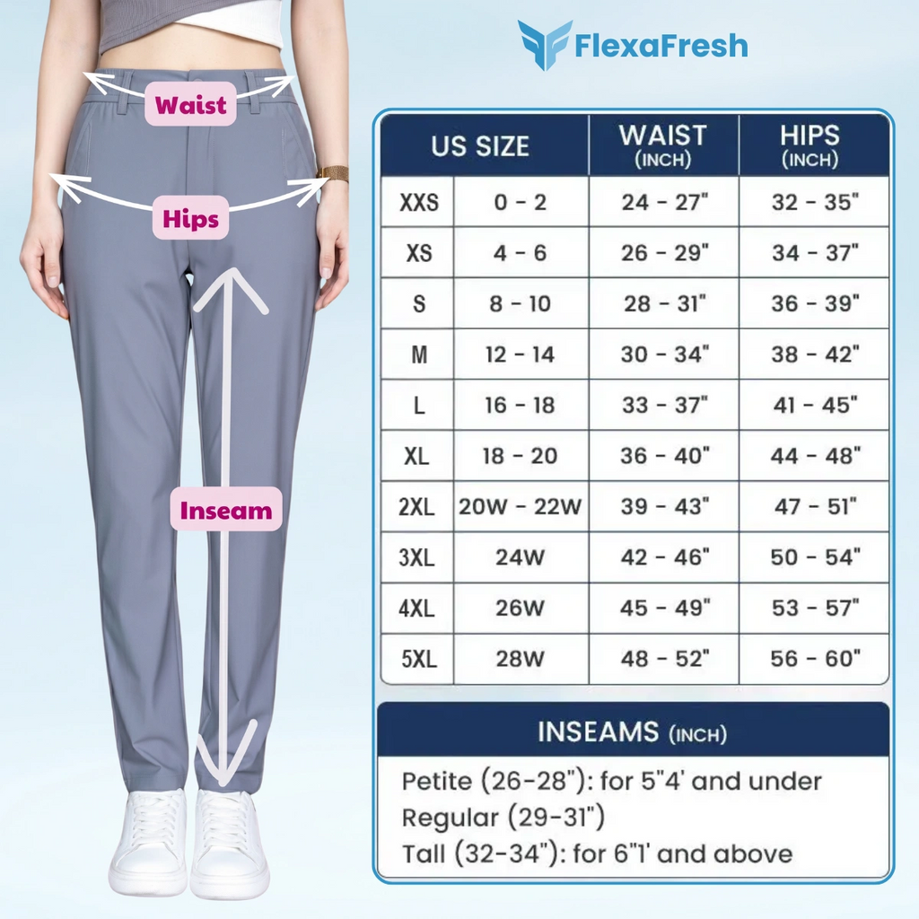 FlexaFresh - Unisex's Ultra Stretch Ice Silk Comfort Casual Pants - FREE SHIPPING