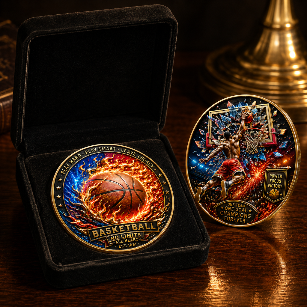 🏀 Basketball Legacy Collector Coin – Fireball & Slam Dunk Edition🏀