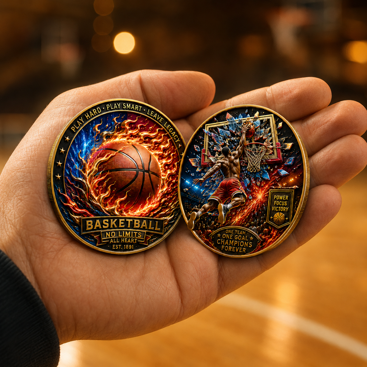 🏀 Basketball Legacy Collector Coin – Fireball & Slam Dunk Edition🏀