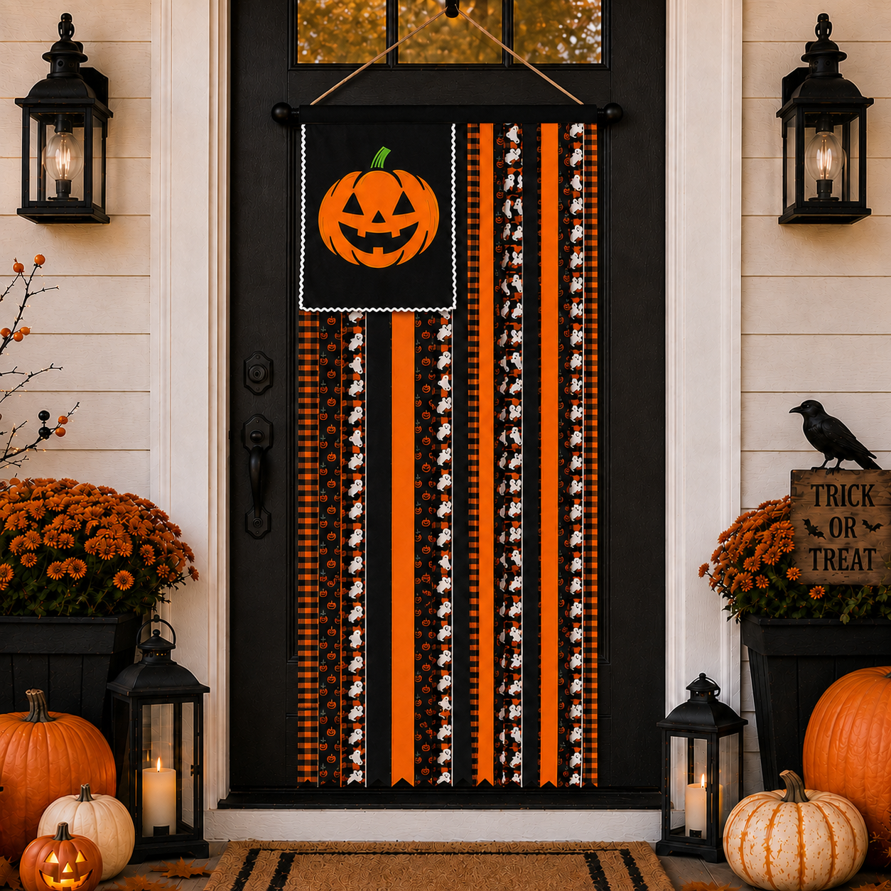 🎃Lighted Halloween Pumpkin Flag Hanging Banner