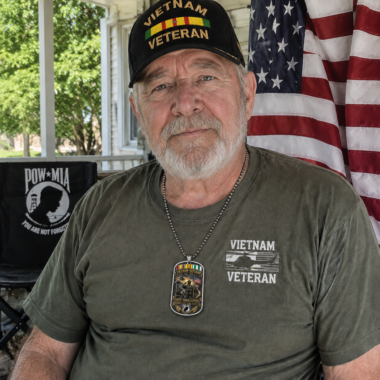 🇺🇸 Last Day Promo: 50% OFF 🎖️Vietnam Veteran All Gave Some Some Gave All Tribute Dog Tag Necklace