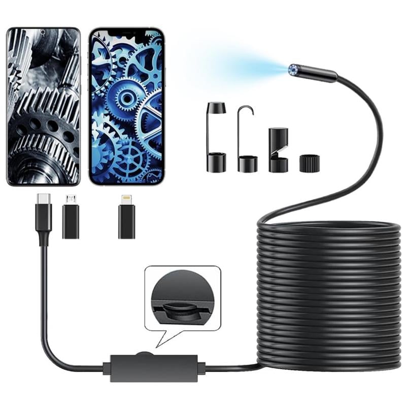 16.4FT HD Endoscope Camera – Find Hidden Problems in Pipes, Cars & Tight Spaces
