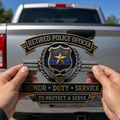 🔥Retirement Tribute Offer — Buy More, Save More🔥 Retired Police Officer Honor Duty Service Metal Car Emblem