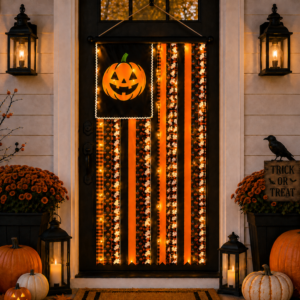 🎃Lighted Halloween Pumpkin Flag Hanging Banner