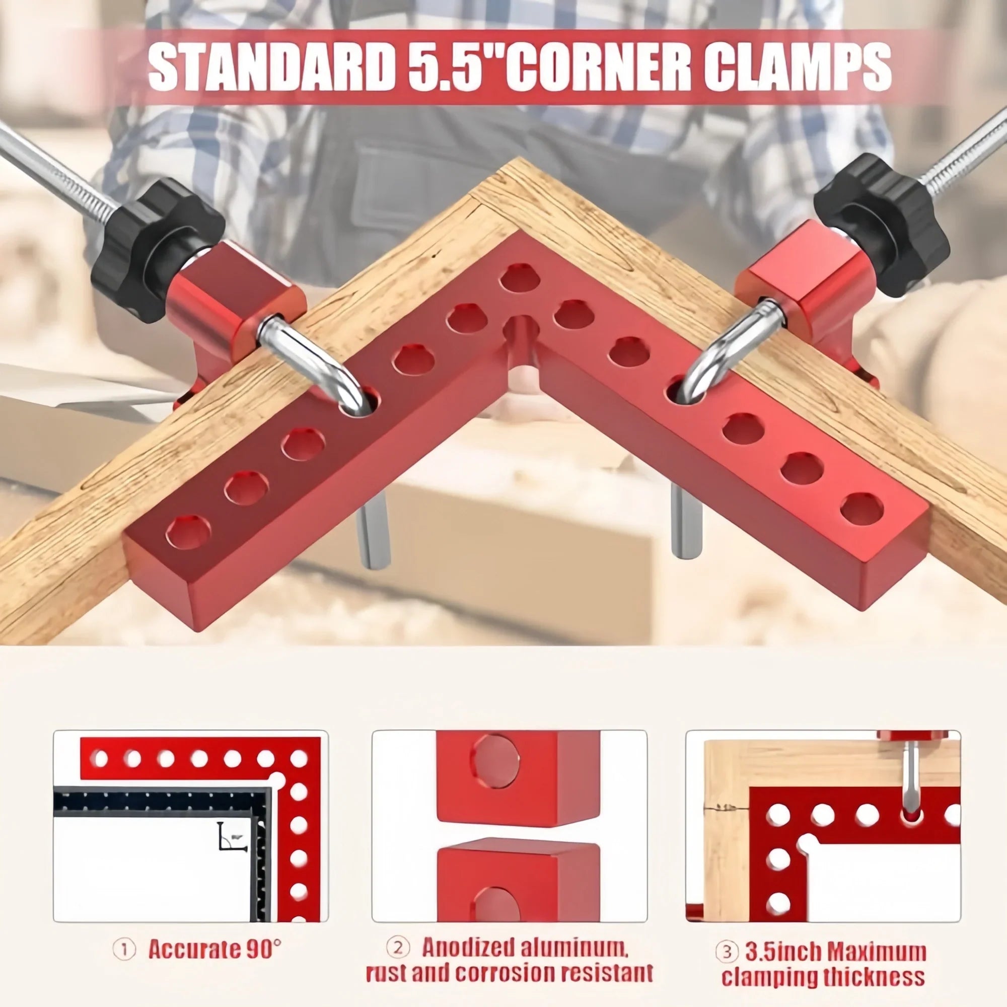 90° Corner Clamps for Woodworking