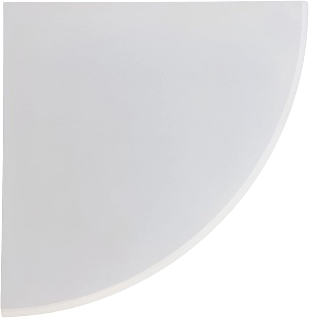 2 Pcs White Marble Corner Shower Shelf for Bathroom, 9'' x 9'' x 0.8'' Marble Corner Shelves for Bathroom Wall Mounted Both Side Polished
