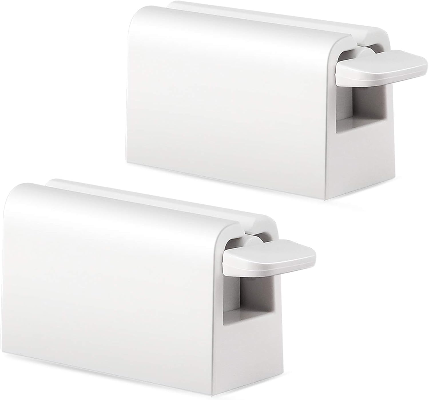Minimalist Toothpaste Tube Squeezers(Set of 2), Toothpaste Roller Squeeze Tool, Eco-Friendly Toothpaste Holder Dispenser - White