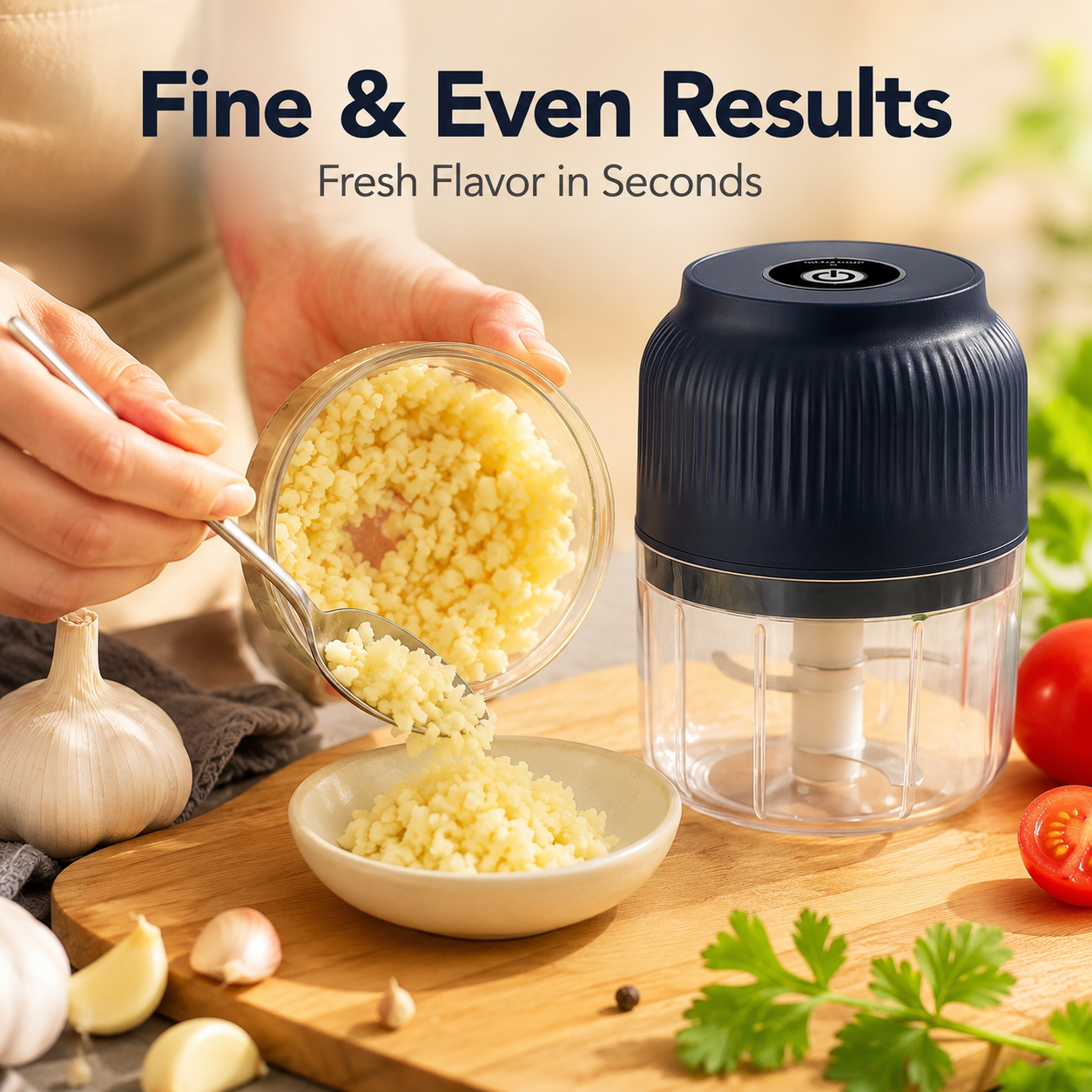🔥 50% OFF – Last Day Only | ✨ Mini Electric Food Chopper – One-Press Garlic & Veggie Prep 🍳🥕🧄