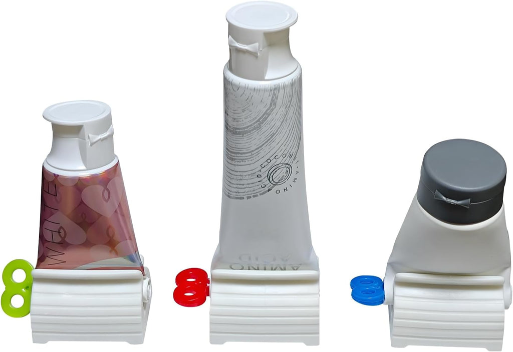 6 Pack Toothpaste Squeezer, Toothpaste Squeezer Rollers，Toothpaste Tube Squeezers Clip Holder Stand Winder