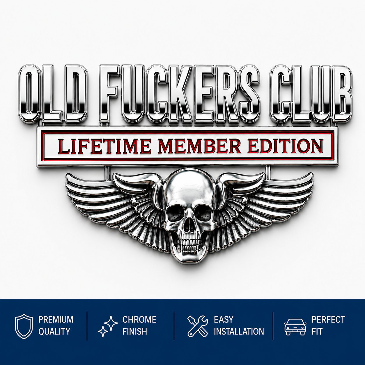 🔥LAST DAY 49% OFF- 💀OLD F*CKERS CLUB Metal Car Emblem
