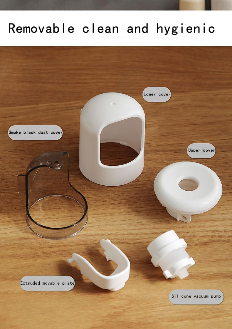 𝟐𝟎𝟐𝟔 𝐔𝐩𝐠𝐫𝐚𝐝𝐞𝐝 Toothpaste Dispenser Wall Mounted Bathroom Automatic Toothpaste Squeezer,Visualization of Toothpaste Flow Rate(White&Transparent)