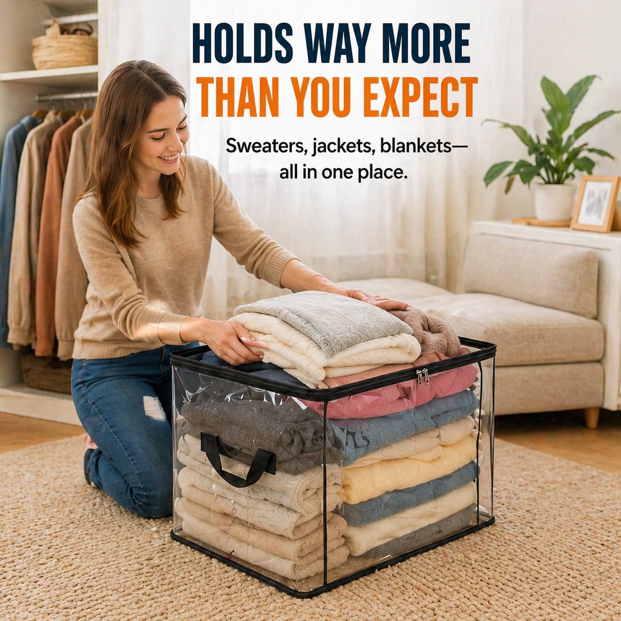 📦Extra-Large Clear Storage BagTM | Waterproof, Heavy-Duty