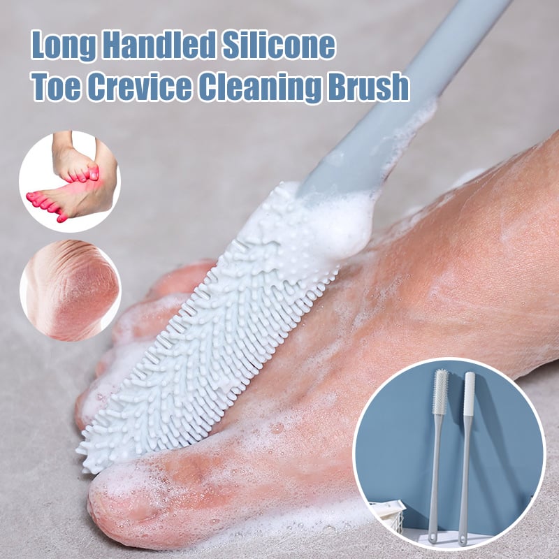 🔥(2PCS/ SET) Long Handled Silicone Toe Crevice Cleaning Brush & Exfoliating Brush