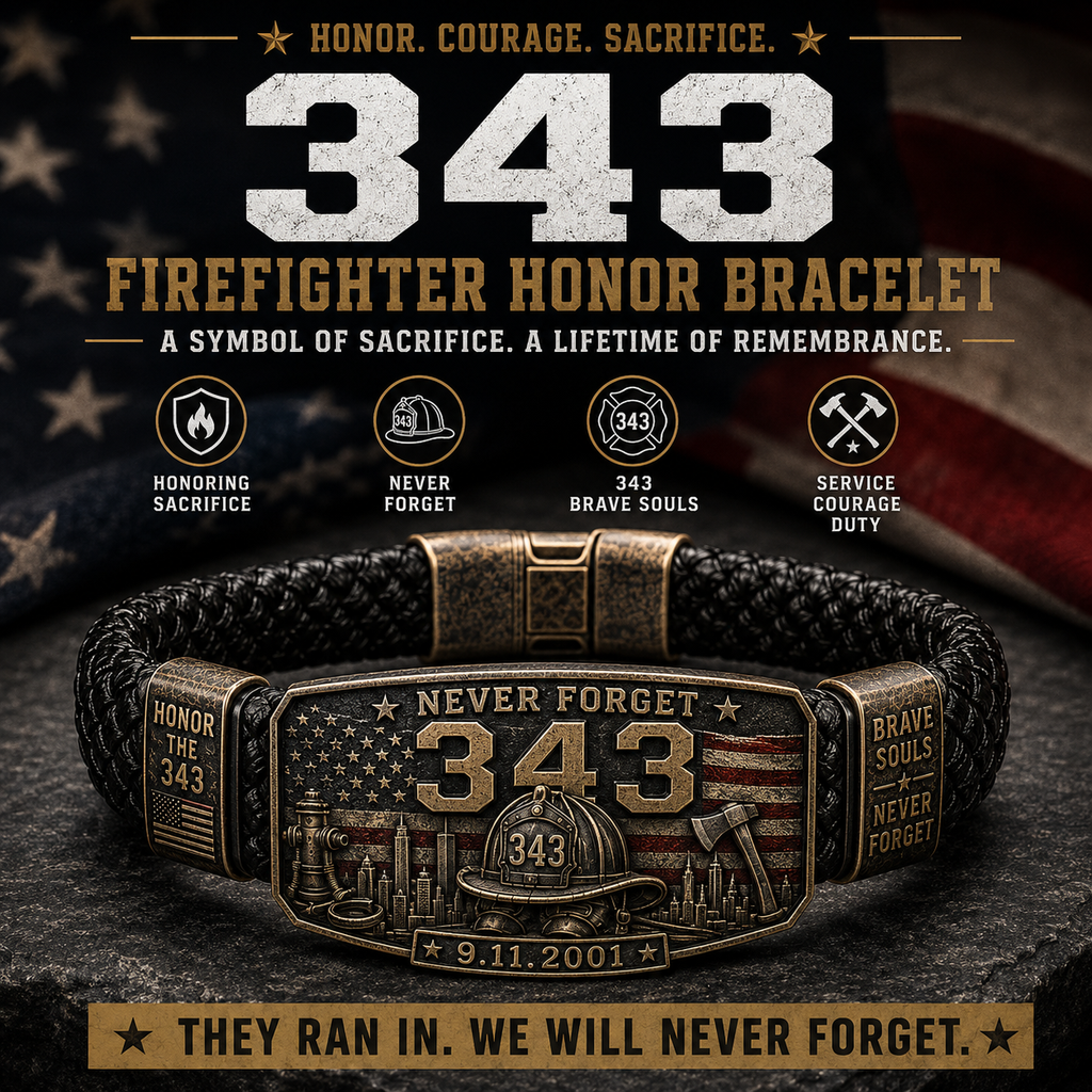 🔥 343 Firefighter Honor Bracelet – Made by Retired Firefighter