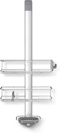 X-Large Adjustable Hanging Shower Caddy, Handheld Showerhead Compatible, Family-Size Bathroom Organizer with 12-Inch Extended Neck, Adjustable Shelves, Rust-Proof Stainless Steel