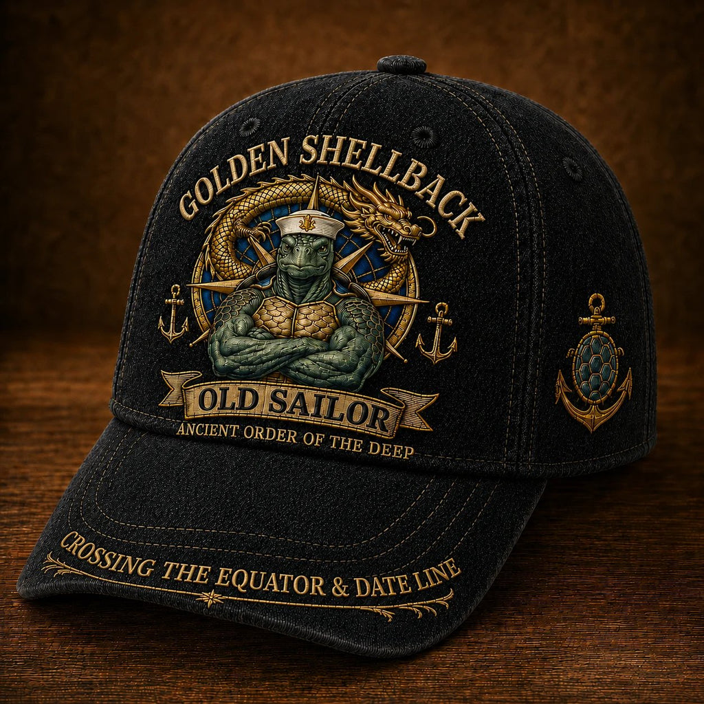 ⭐2026 USA Sale: Up to 50% OFF - 🔥Golden Shellback Cap