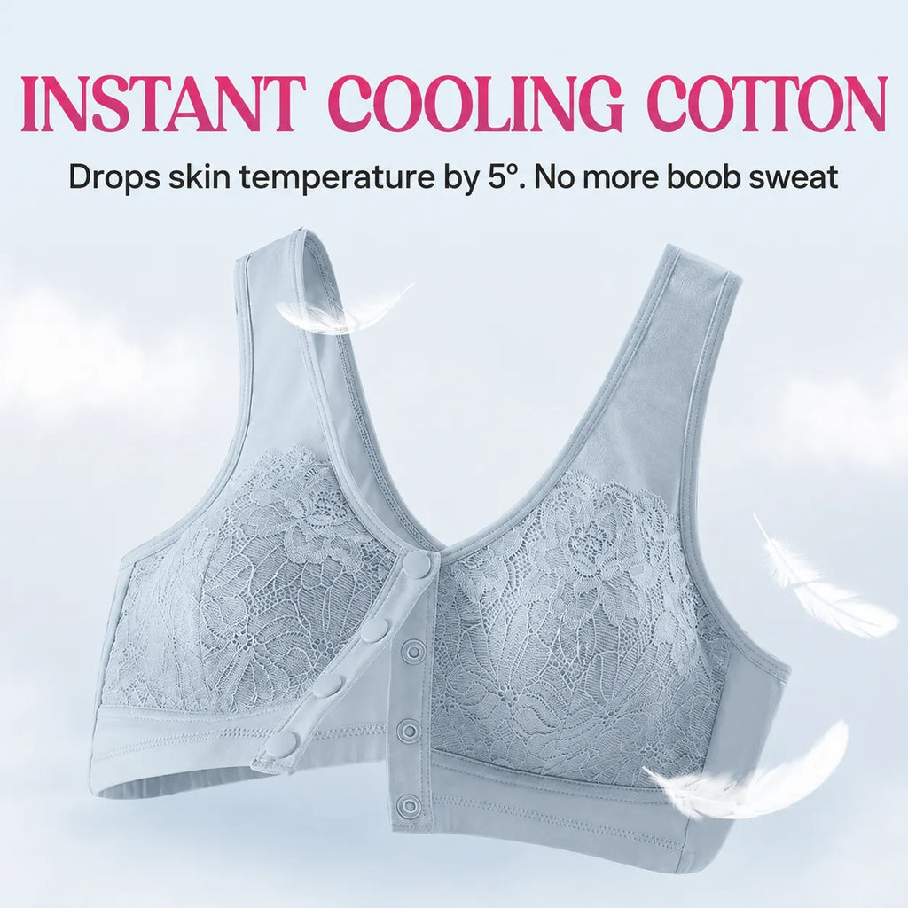 TOPSPIRE - Front Closure Breathable Cotton Lifting Bra for Seniors