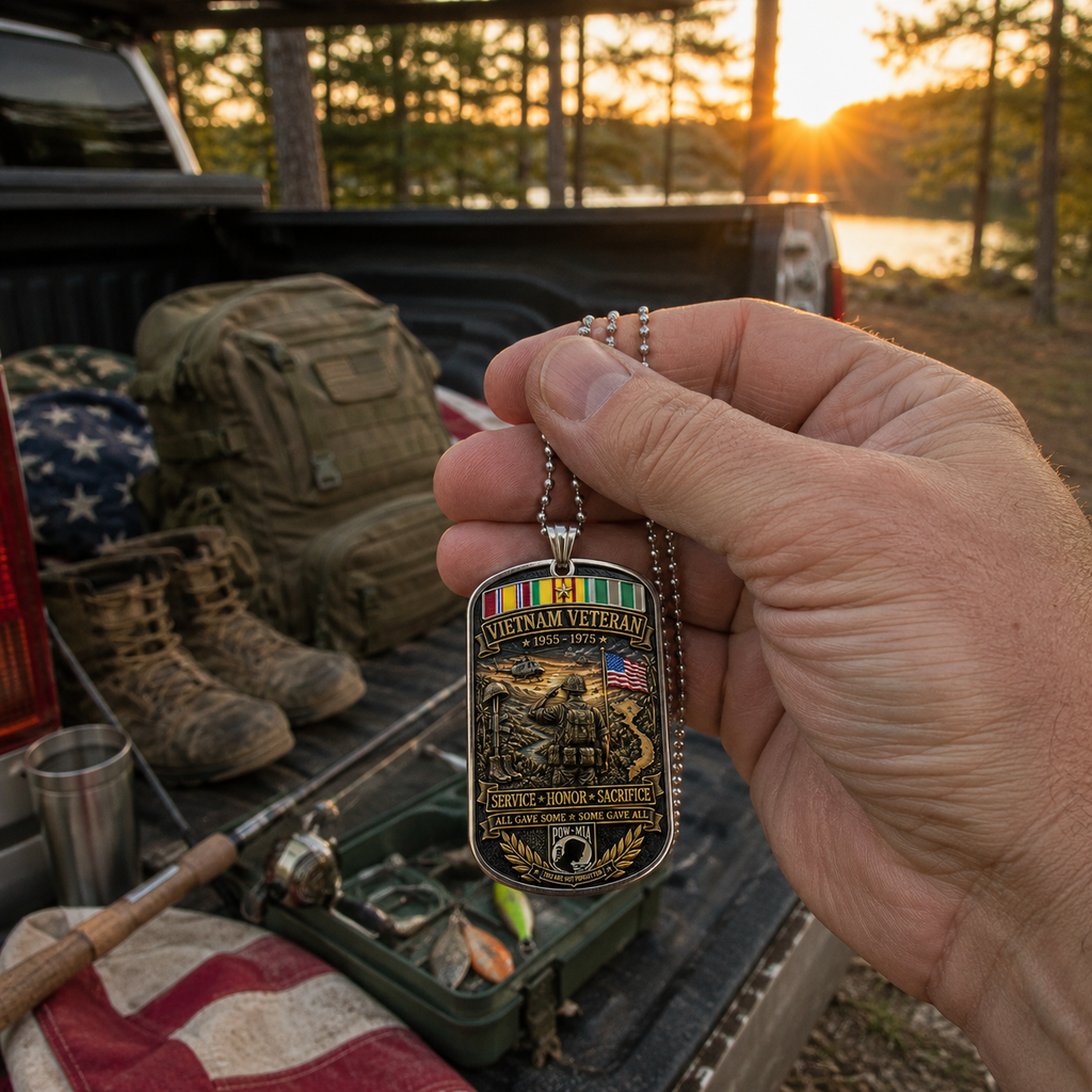 🇺🇸 Last Day Promo: 50% OFF 🎖️Vietnam Veteran All Gave Some Some Gave All Tribute Dog Tag Necklace