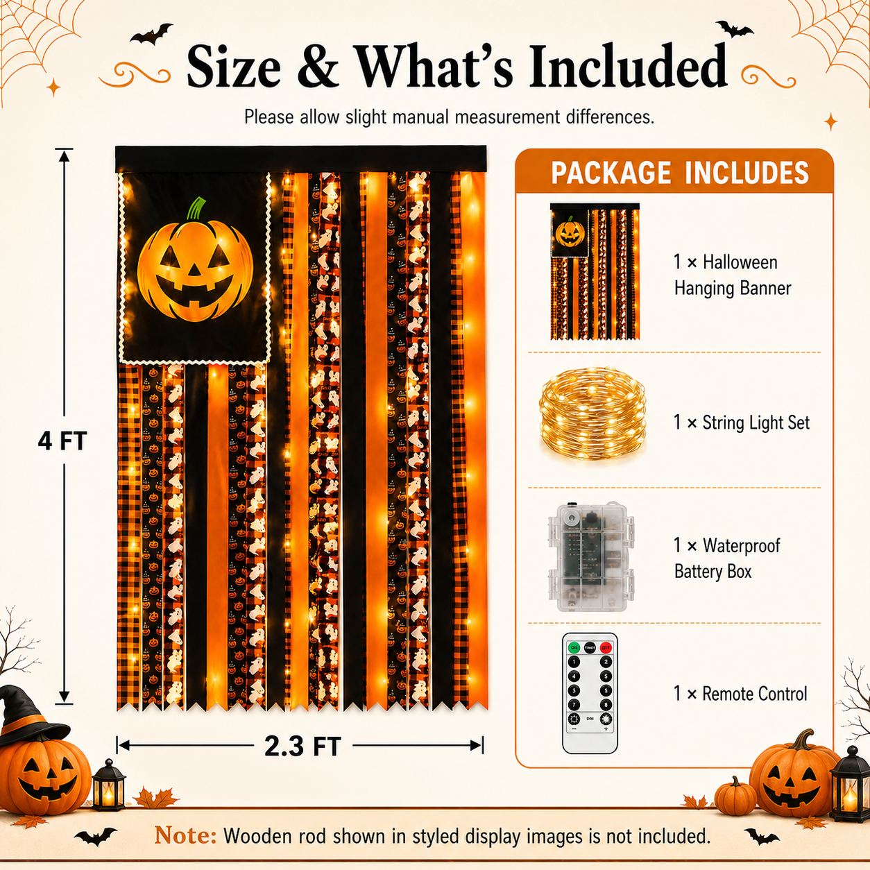 🎃Lighted Halloween Pumpkin Flag Hanging Banner