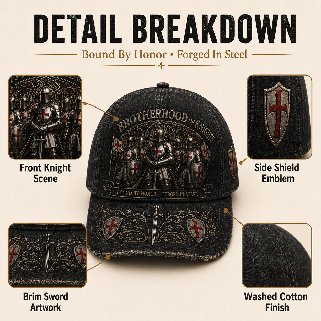 Brotherhood Of Knights Honor Cap