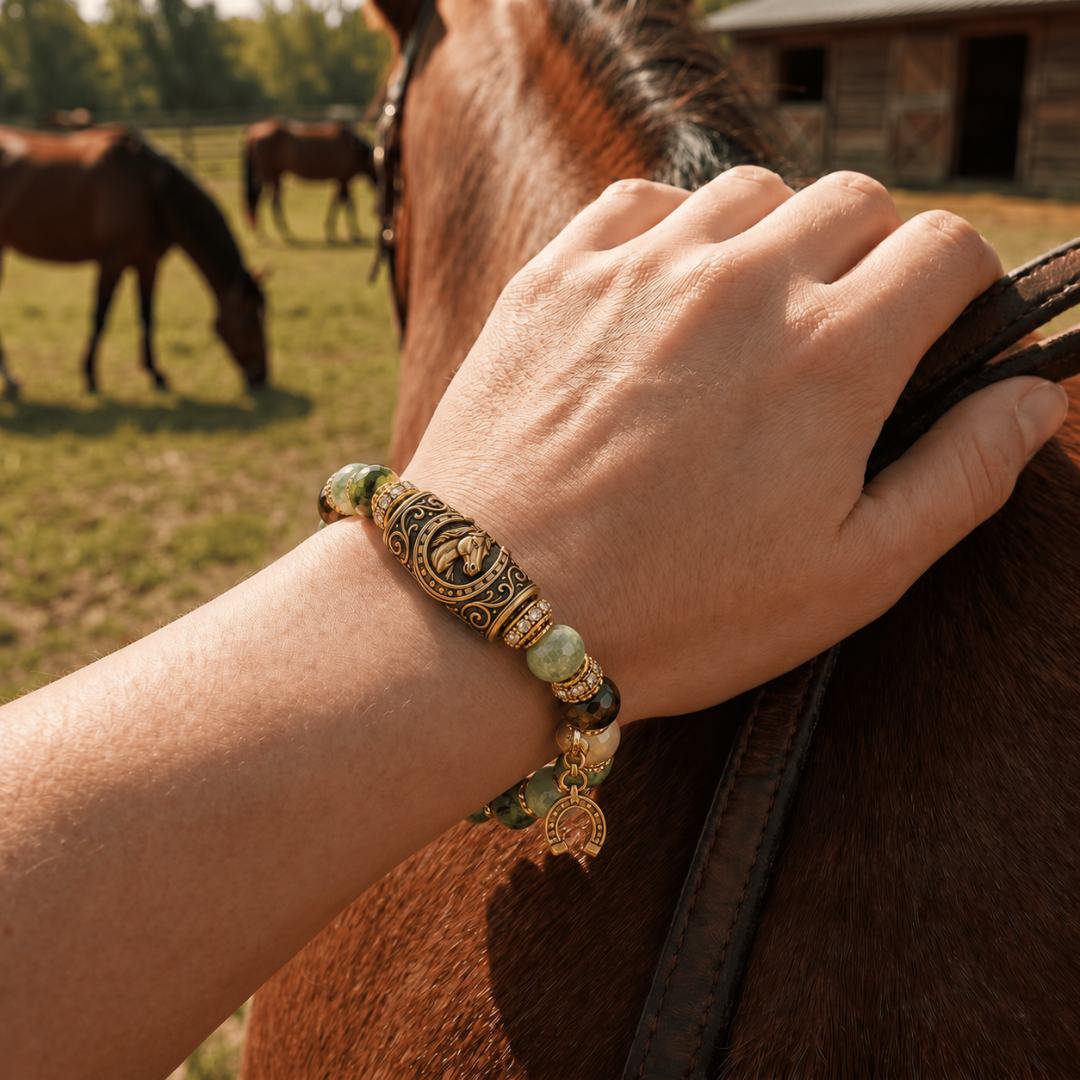 Western Horse Guardian Crystal Bracelet👍