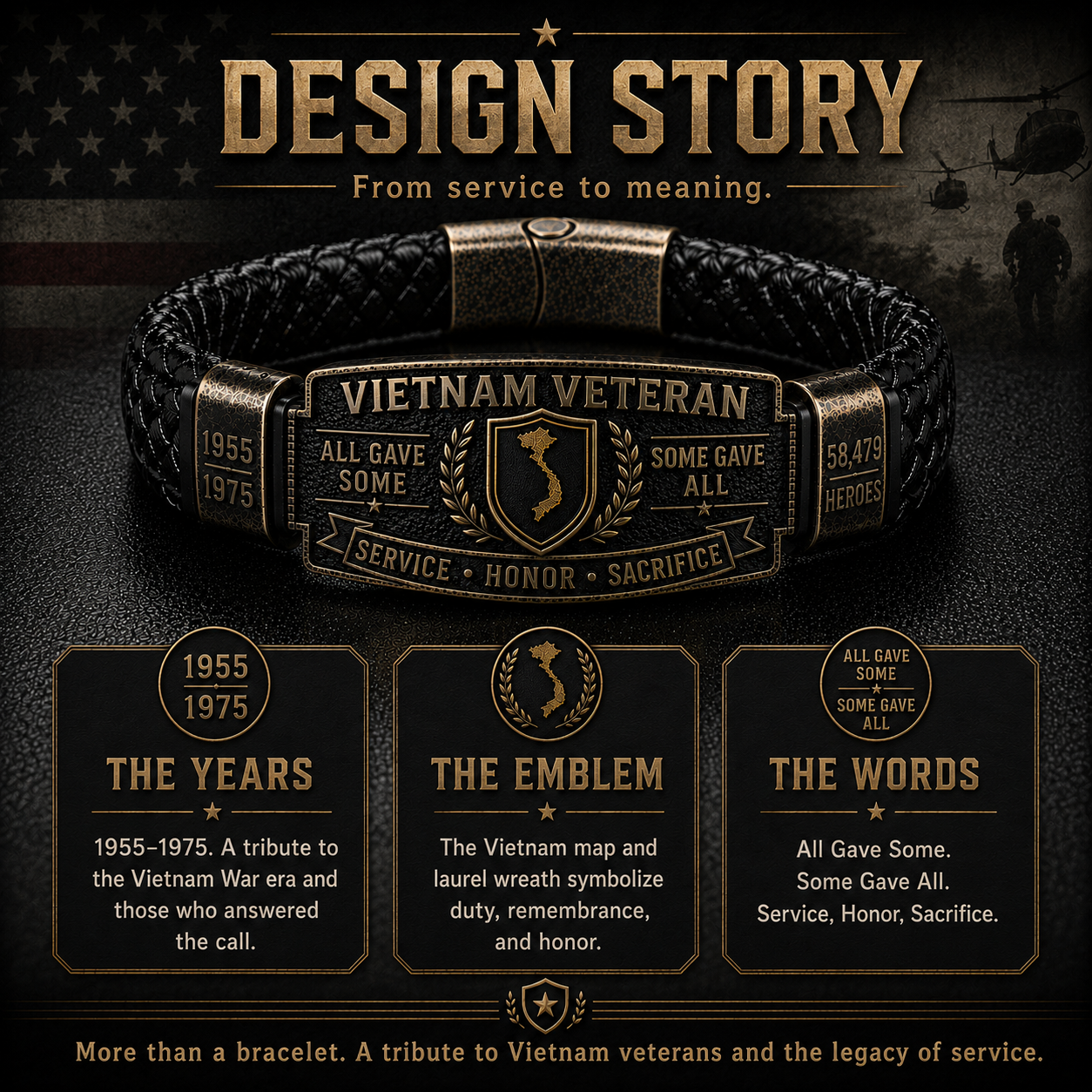 Vietnam Veteran Honor Bracelet