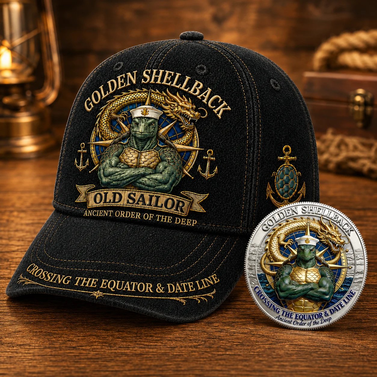 ⭐2026 USA Sale: Up to 50% OFF - 🔥Golden Shellback Cap