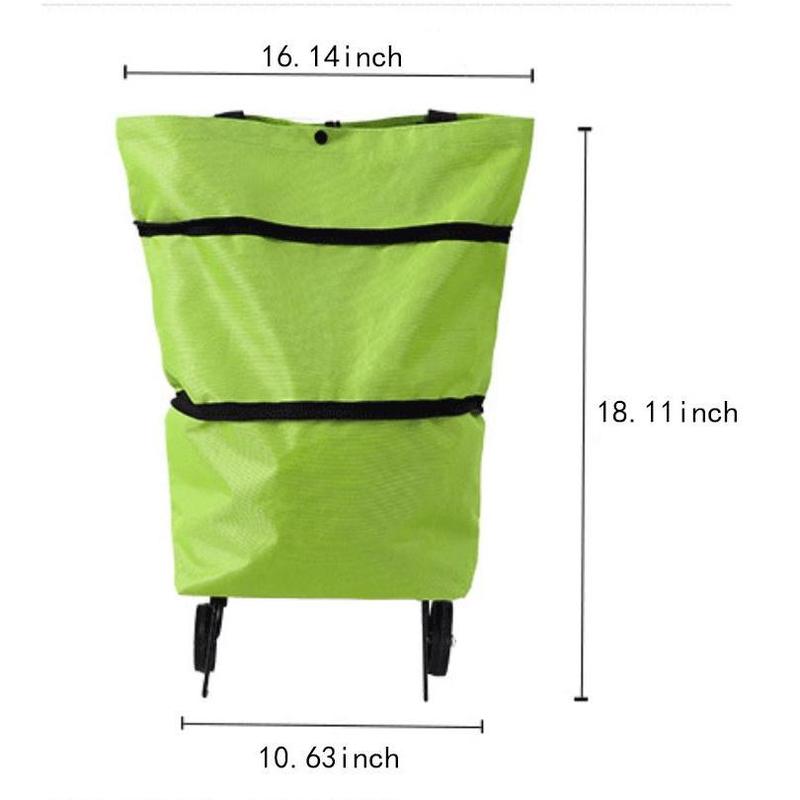 Portable Shopping Cart Foldable Grocery Trolley Lightweight with Wheels for Home Delivery Handcart Small Trailer Ideal for Shopping Tasks