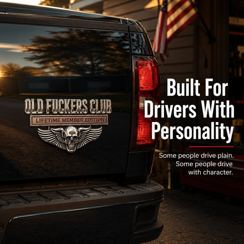 🔥LAST DAY 49% OFF- 💀OLD F*CKERS CLUB Metal Car Emblem
