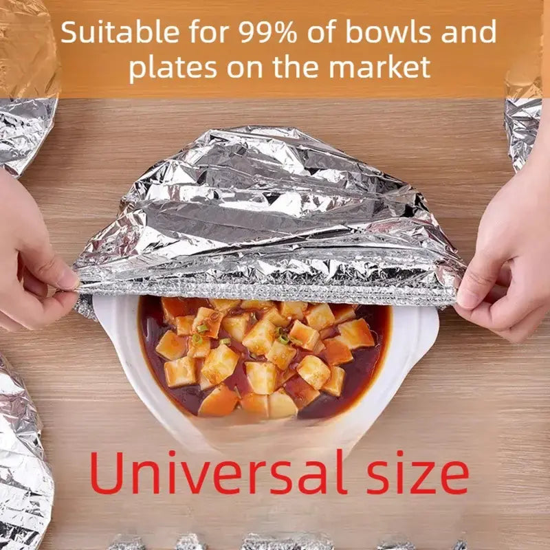 🍲🔥 Home dining table & food container aluminum foil heat-retaining cover