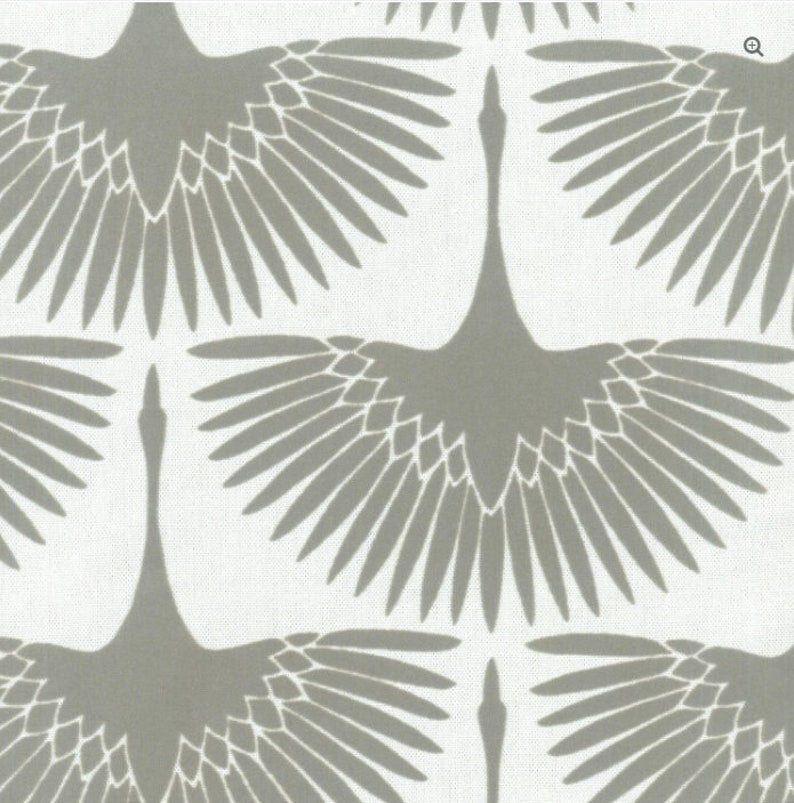 Linen Door Draft Stopper – Art Deco Swan Fabric, UNFILLED