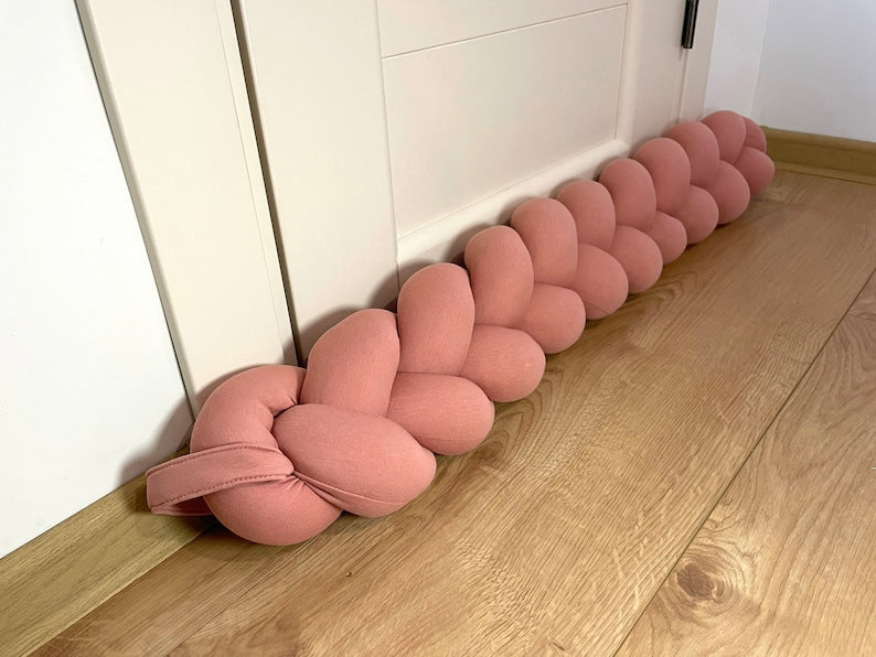 Braided Pillow Draft Stopper Noise Barrier Plush Protector Home Decor Kids Room Noise Excluder