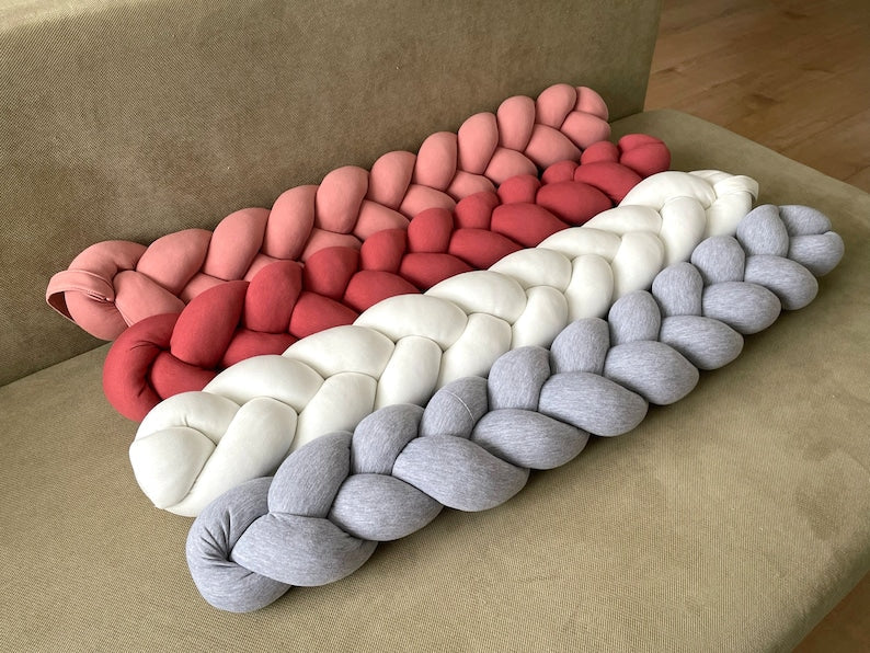 Braided Pillow Draft Stopper Noise Barrier Plush Protector Home Decor Kids Room Noise Excluder