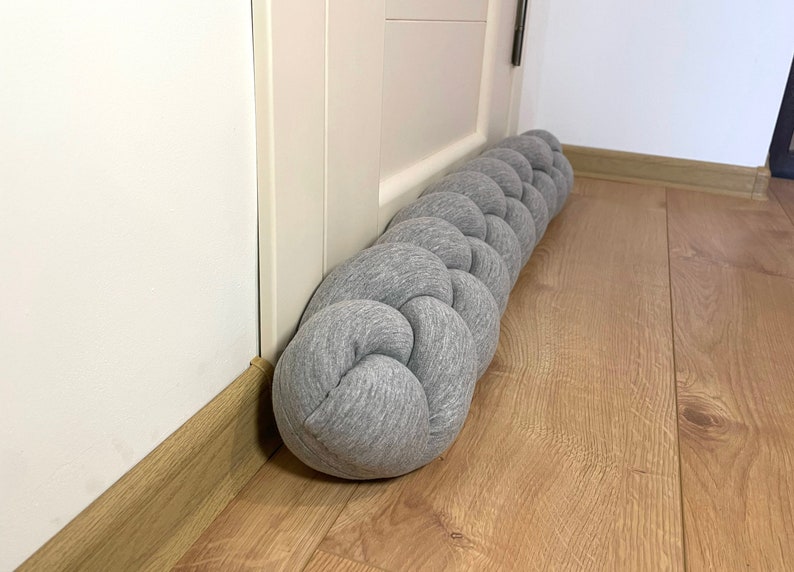 Braided Pillow Draft Stopper Noise Barrier Plush Protector Home Decor Kids Room Noise Excluder