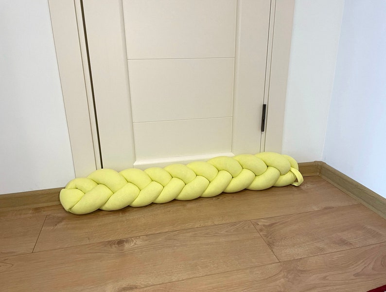 Braided Pillow Draft Stopper Noise Barrier Plush Protector Home Decor Kids Room Noise Excluder