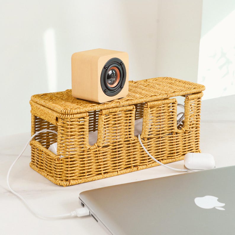 Mothers Day Gift Cable Management Box,Surge Protector Cord Organizer,Wire Hider Box, Cable Tidy Box, Modern Home Decor, Housewarming Gift