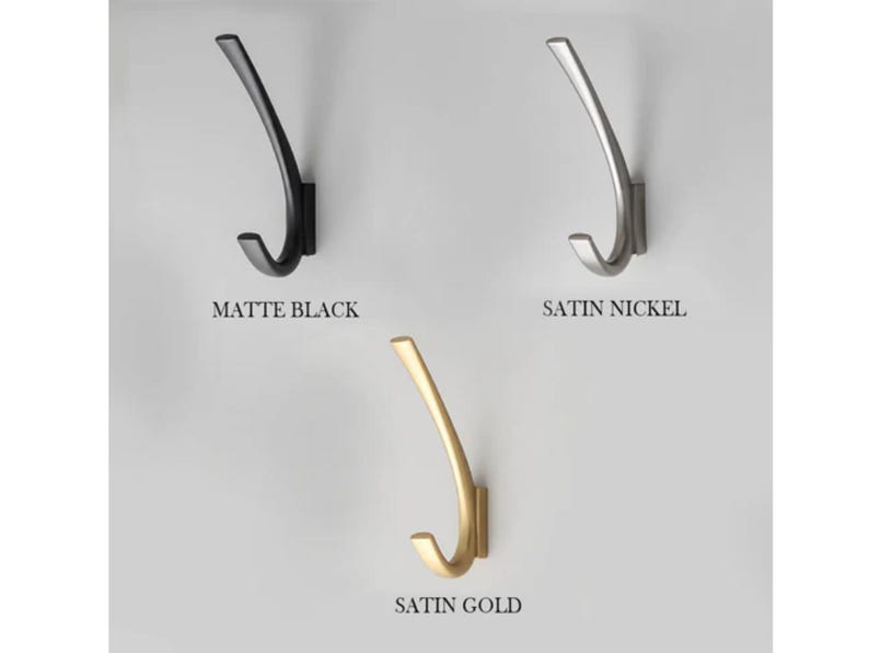 Modern Double Wall Hook For Hanging Robes, Towels, Lights Minimalist Wall Hanger For Bathrooms, Hallways, Bedroom Corrosion Resistant