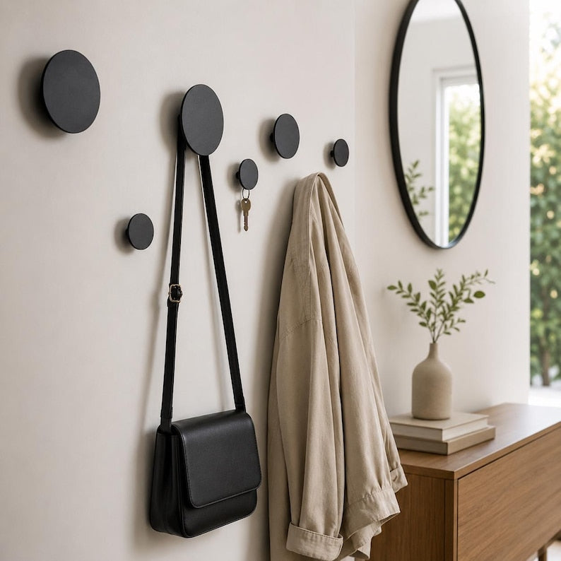 With Your Own set Metal Hooks, Hooks Fixtures Long Dowel Wall Hook Wall, Black hardware, Towel hooks, Wall hanging, Decorative Wall Hooks