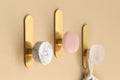 Luxury crystal quartz adhesive brass hook,Bathroom towel hook,Custom Engrave minimalist wall hanger,Modern Adhesive no drill wall hook
